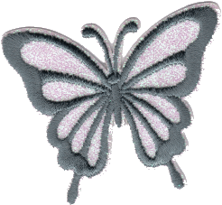 Našitek - metulj beli