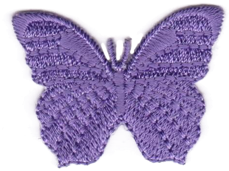 Našitek - lila metuljček